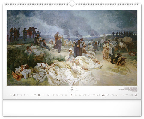 Wall calendar The Slav Epic – Alphonse Mucha 2027, 48 x 33 cm