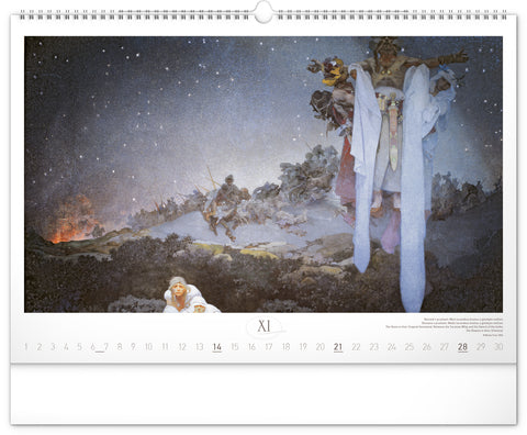 Wall calendar The Slav Epic – Alphonse Mucha 2027, 48 x 33 cm
