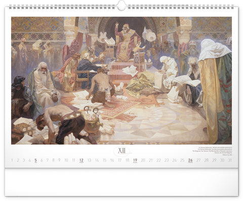 Wall calendar The Slav Epic – Alphonse Mucha 2027, 48 x 33 cm