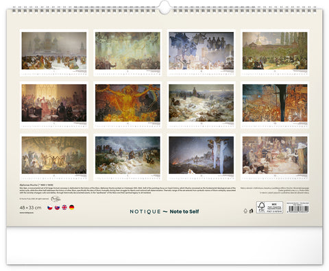 Wall calendar The Slav Epic – Alphonse Mucha 2027, 48 x 33 cm