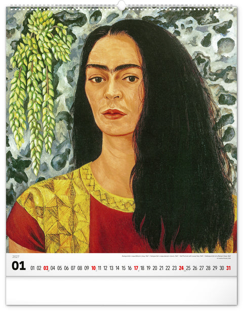 Wall calendar Frida Kahlo 2027, 48 x 56 cm