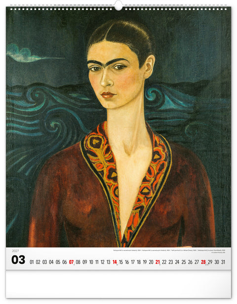 Wall calendar Frida Kahlo 2027, 48 x 56 cm