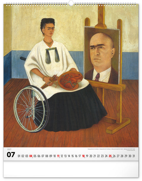 Wall calendar Frida Kahlo 2027, 48 x 56 cm