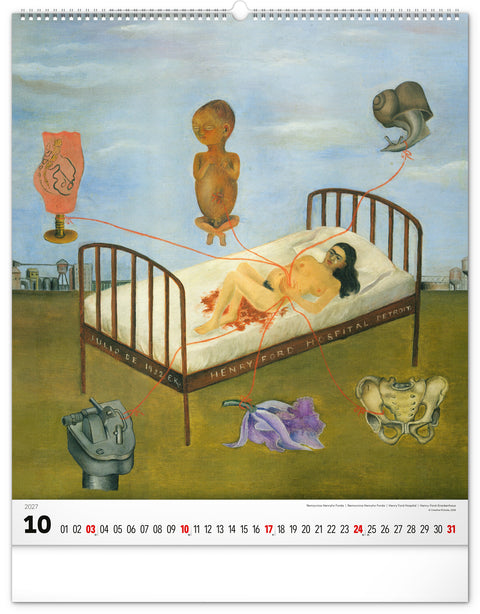 Wall calendar Frida Kahlo 2027, 48 x 56 cm