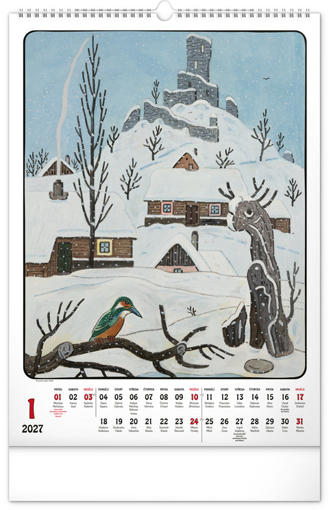 Wall calendar Josef Lada 2027, 33 x 46 cm