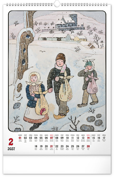 Wall calendar Josef Lada 2027, 33 x 46 cm