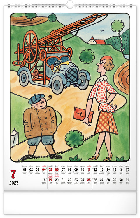 Wall calendar Josef Lada 2027, 33 x 46 cm