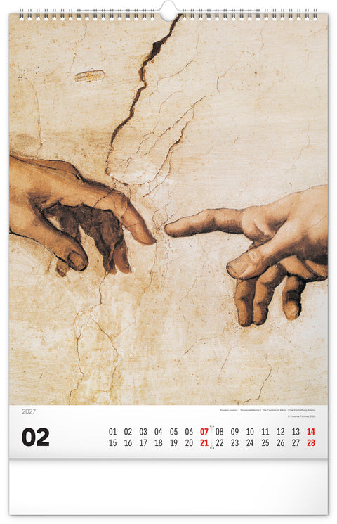 Wall calendar Renaissance 2027, 33 x 46 cm