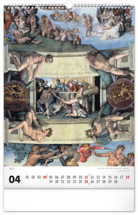 Wall calendar Renaissance 2027, 33 x 46 cm