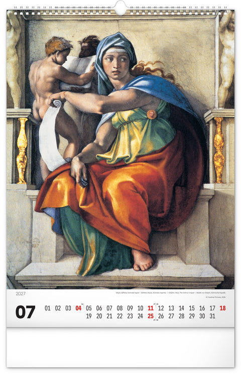 Wall calendar Renaissance 2027, 33 x 46 cm