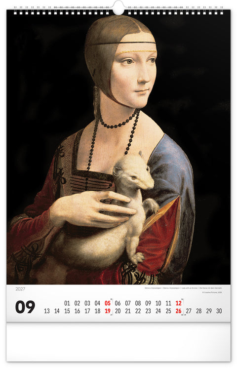 Wall calendar Renaissance 2027, 33 x 46 cm