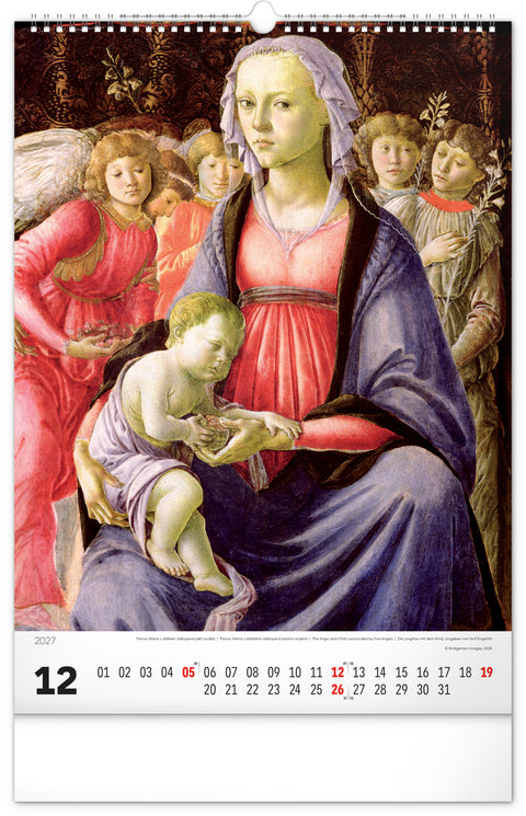 Wall calendar Renaissance 2027, 33 x 46 cm