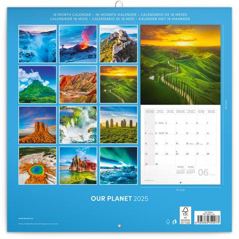 Wall planner Our planet 2025, 30 x 30 cm