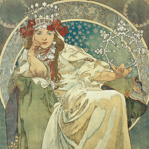 Wall planner Alfons Mucha 2025, 30 x 30 cm