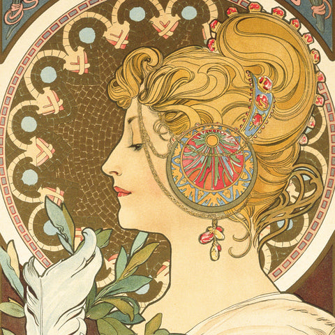 Wall planner Alfons Mucha 2025, 30 x 30 cm