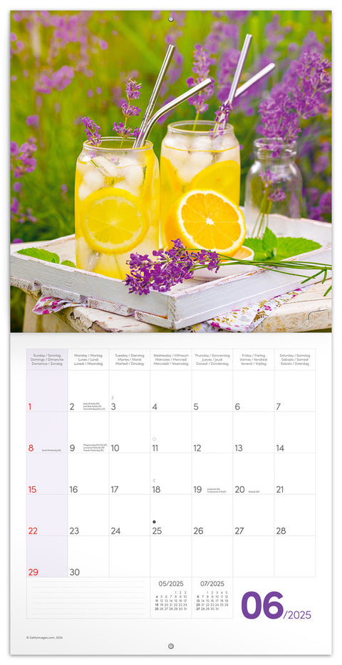 Wall planner Provence 2025, 30 x 30 cm