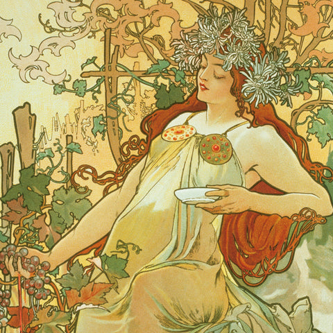 Grid calendar Alphonse Mucha 2026, 30 x 30 cm