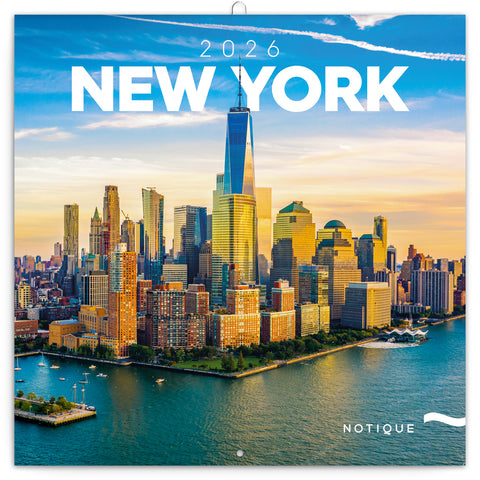 Grid calendar New York 2026, 30 x 30 cm