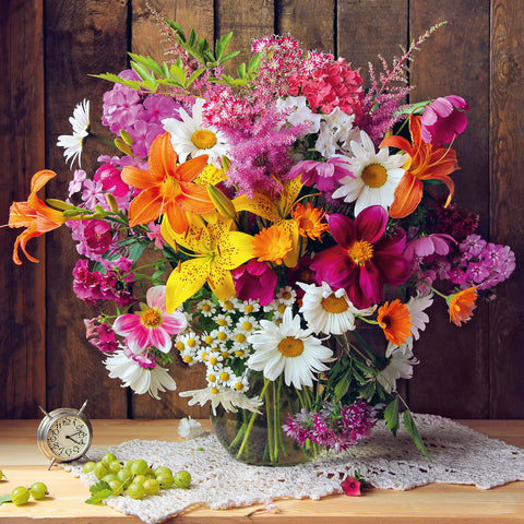 Grid calendar Flowers 2026, 30 x 30 cm