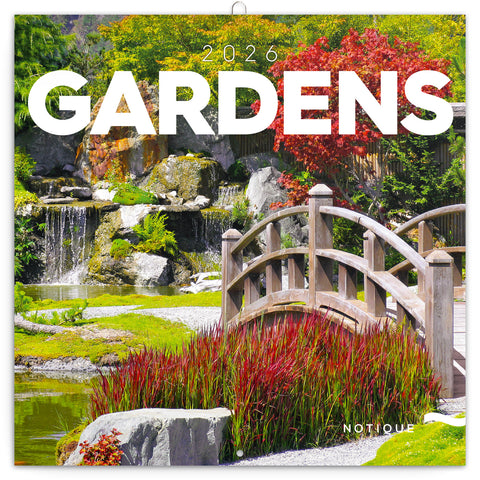 Grid calendar Gardens 2026, 30 x 30 cm