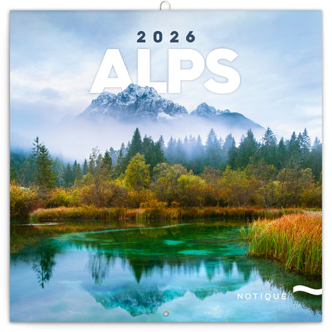 Grid calendar Alps 2026, 30 x 30 cm