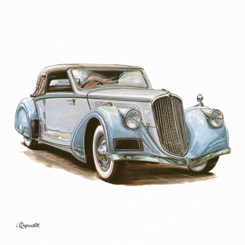 Grid calendar Classic Cars – Václav Zapadlík 2026, 30 x 30 cm