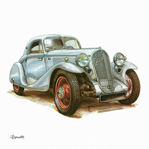 Grid calendar Classic Cars – Václav Zapadlík 2026, 30 x 30 cm