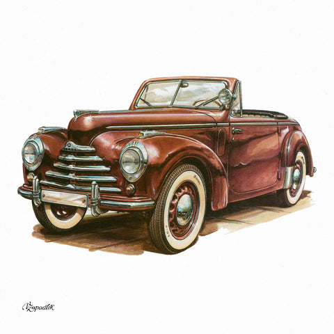 Grid calendar Classic Cars – Václav Zapadlík 2026, 30 x 30 cm