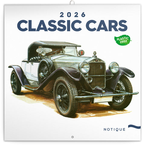 Grid calendar Classic Cars – Václav Zapadlík 2026, 30 x 30 cm