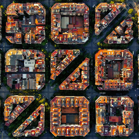 Grid calendar Barcelona 2026, 30 x 30 cm