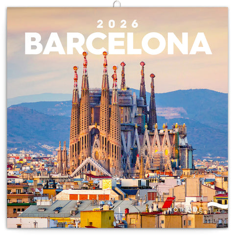 Grid calendar Barcelona 2026, 30 x 30 cm