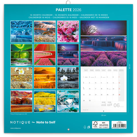 Grid calendar Palette 2026, 30 x 30 cm