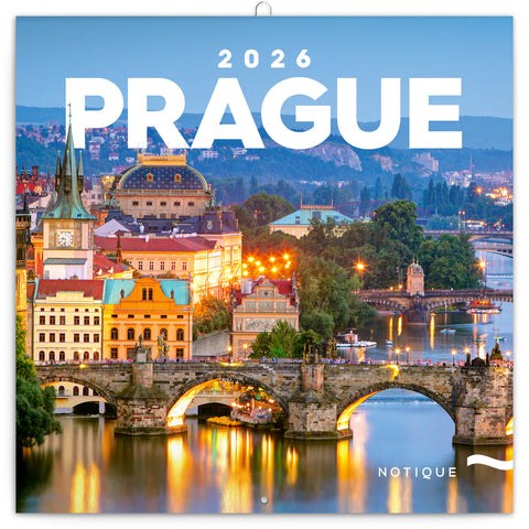 Grid calendar Prague 2026, 30 x 30 cm