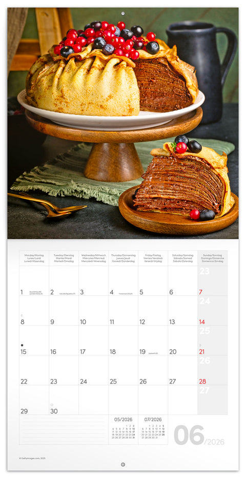 Grid calendar Sweet Moments 2026, 30 x 30 cm