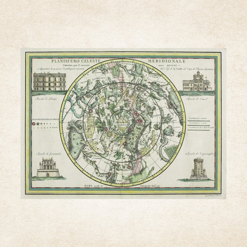 Grid calendar Antique Maps 2026, 30 x 30 cm