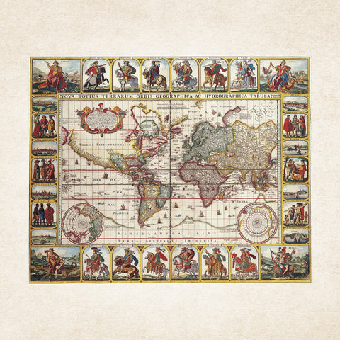 Grid calendar Antique Maps 2026, 30 x 30 cm