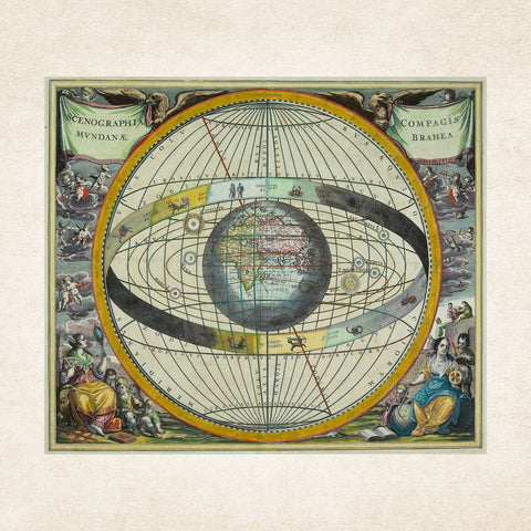 Grid calendar Antique Maps 2026, 30 x 30 cm