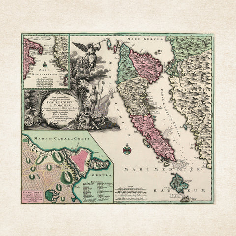 Grid calendar Antique Maps 2026, 30 x 30 cm