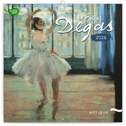 Grid calendar Edgar Degas 2026, 30 x 30 cm