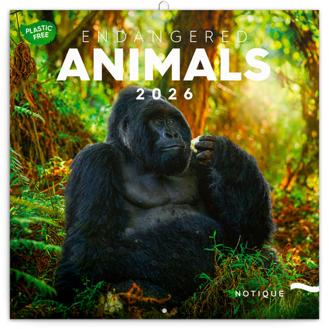 Grid calendar Endangered Animals 2026, 30 x 30 cm