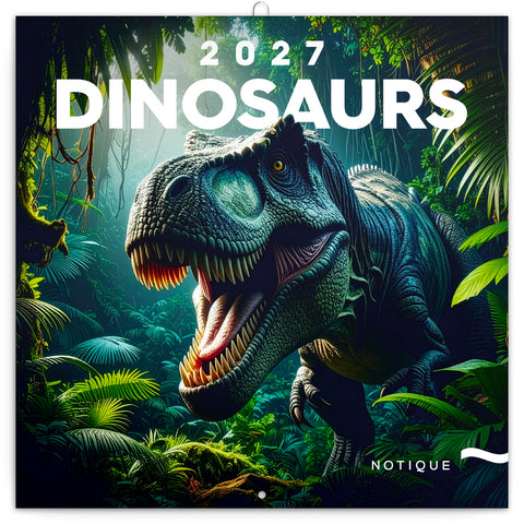 Grid calendar Dinosaurs 2027, 30 x 30 cm