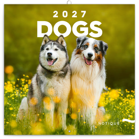 Grid calendar Dogs 2027, 30 x 30 cm