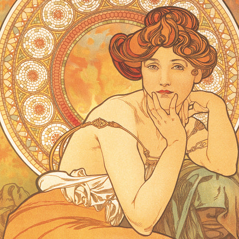 Grid calendar Alphonse Mucha 2027, 30 x 30 cm