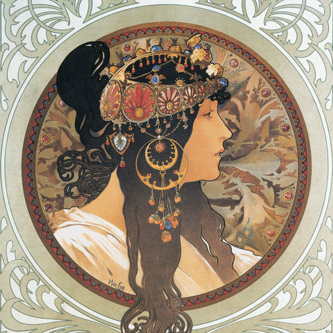 Grid calendar Alphonse Mucha 2027, 30 x 30 cm