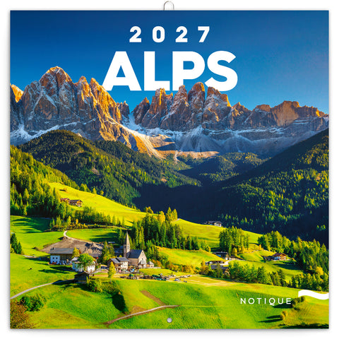 Grid calendar Alps 2027, 30 x 30 cm