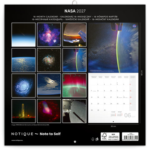 Grid calendar NASA 2027, 30 x 30 cm