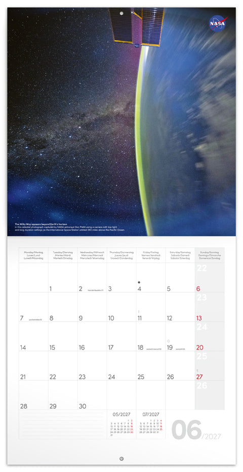 Grid calendar NASA 2027, 30 x 30 cm