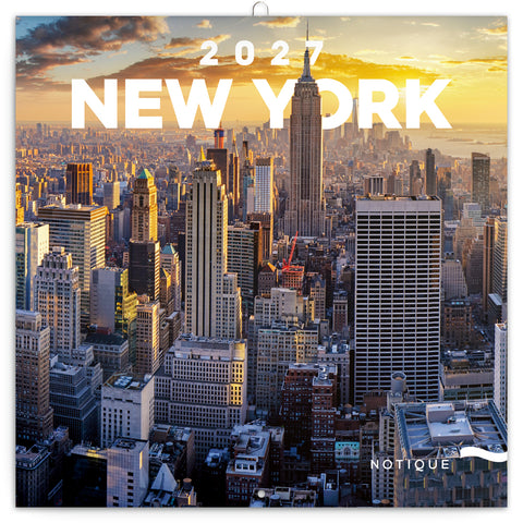 Grid calendar New York 2027, 30 x 30 cm