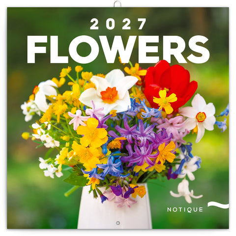 Grid calendar Flowers 2027, 30 x 30 cm