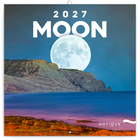 Grid calendar The Moon 2027, 30 x 30 cm
